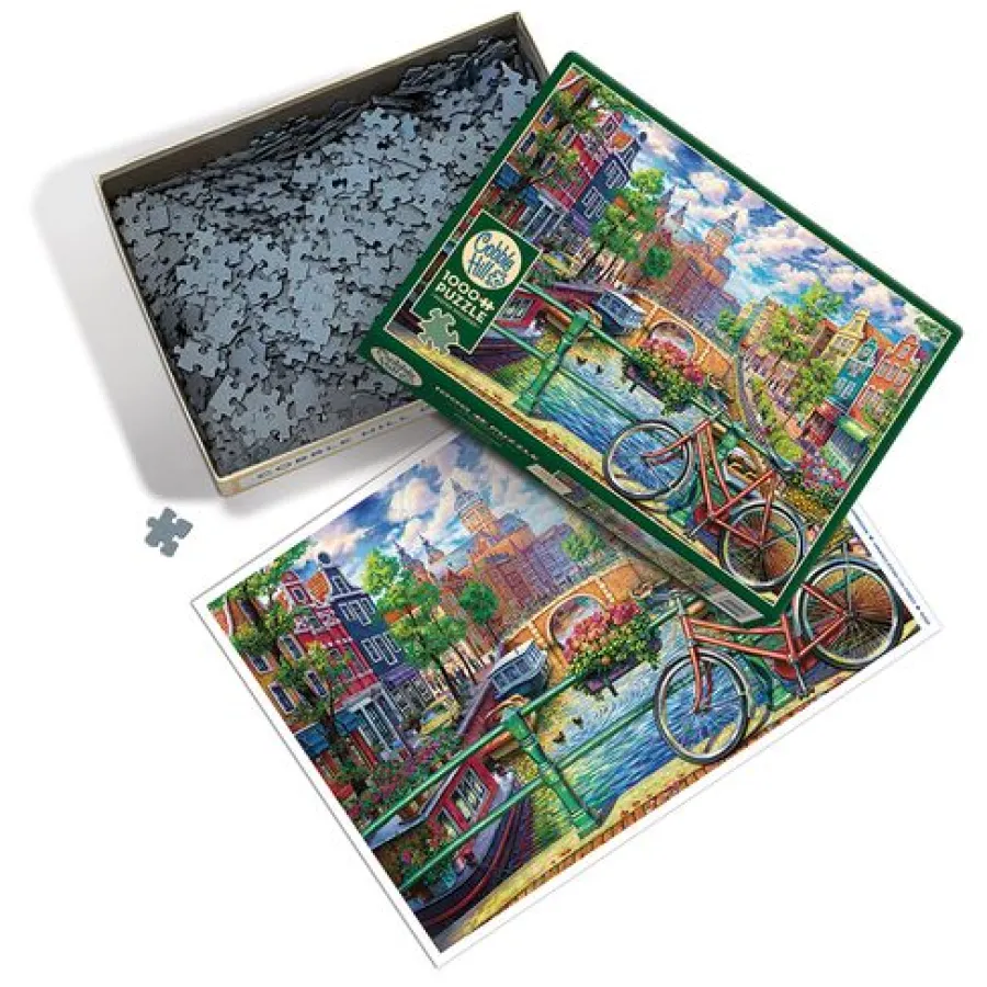Cobble Hill Amsterdam Canal | 1000 Piece- 1000 Piece | Townscape