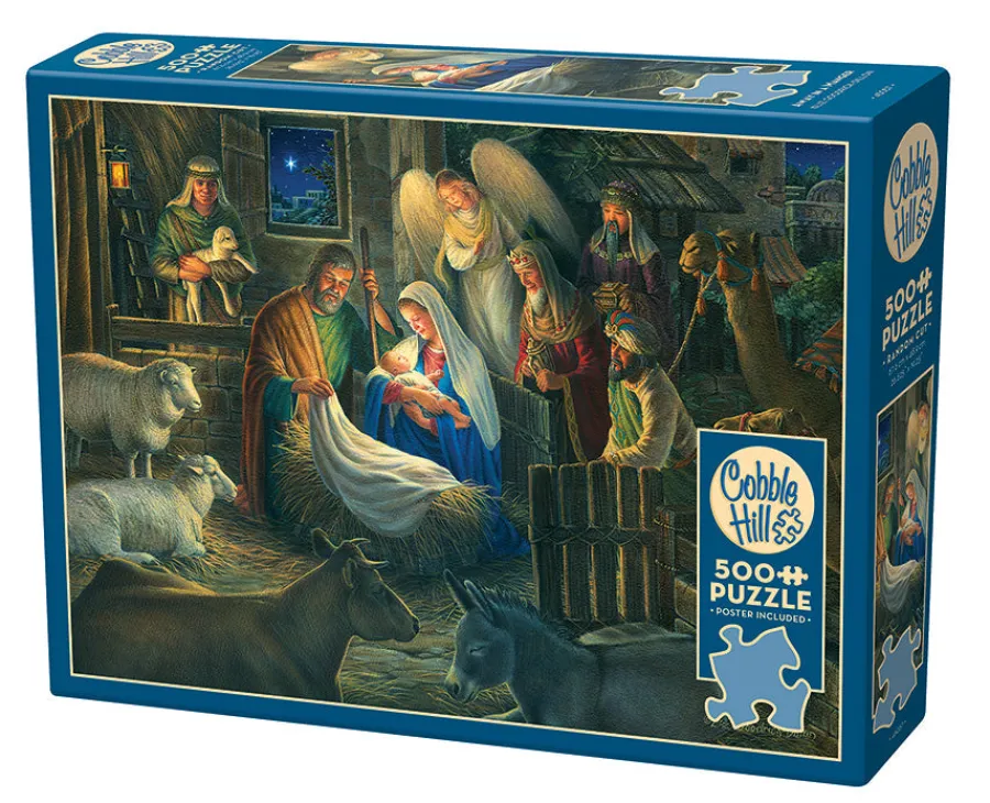 Cobble Hill Away in a Manger | 500 Piece- 500 Piece | Farm