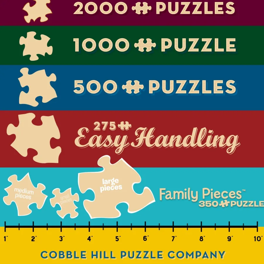 Cobble Hill Back to School | 1000 Piece- 1000 Piece | Collage - Busy