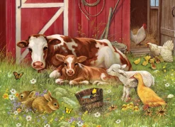 Cobble Hill Barnyard Family (tray) | 35 Piece Tray- Tray Puzzles | Farm