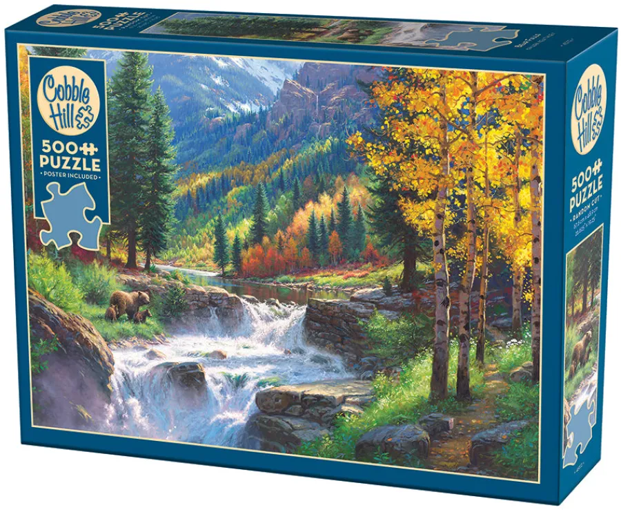 Cobble Hill Bear Falls | 500 Piece- 500 Piece | Mountainscape