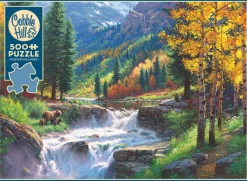 Cobble Hill Bear Falls | 500 Piece- 500 Piece | Mountainscape