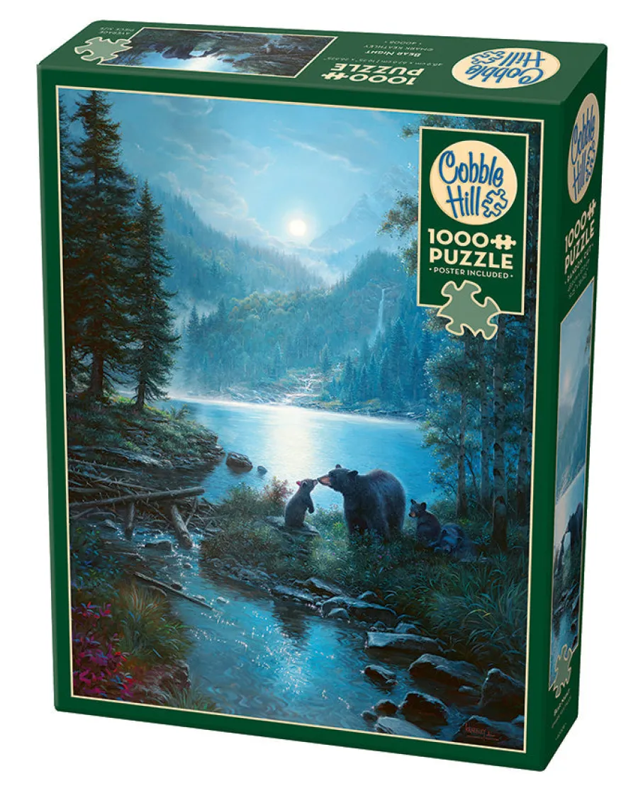 Cobble Hill Bear Night | 1000 Piece- 1000 Piece | Mountainscape