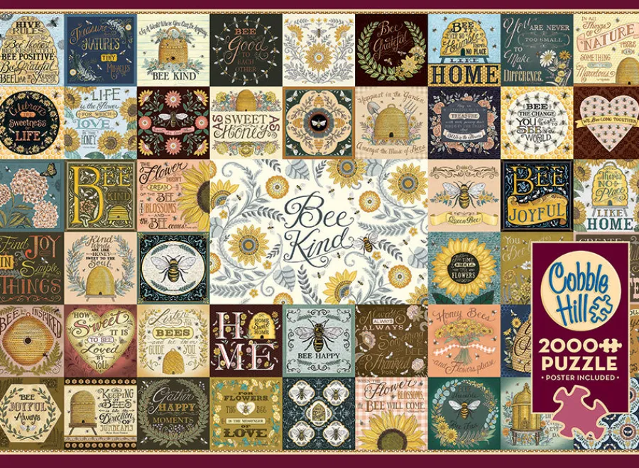 Cobble Hill Bee Kind | 2000 Piece- 2000 Piece | Collage - Busy