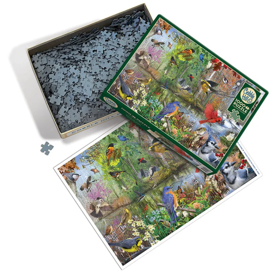 Cobble Hill Birds of the Season | 1000 Piece- 1000 Piece | Countryscape