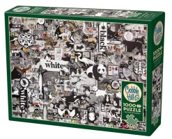 Cobble Hill Black and White: Animals | 1000 Piece- 1000 Piece | Collage - Busy