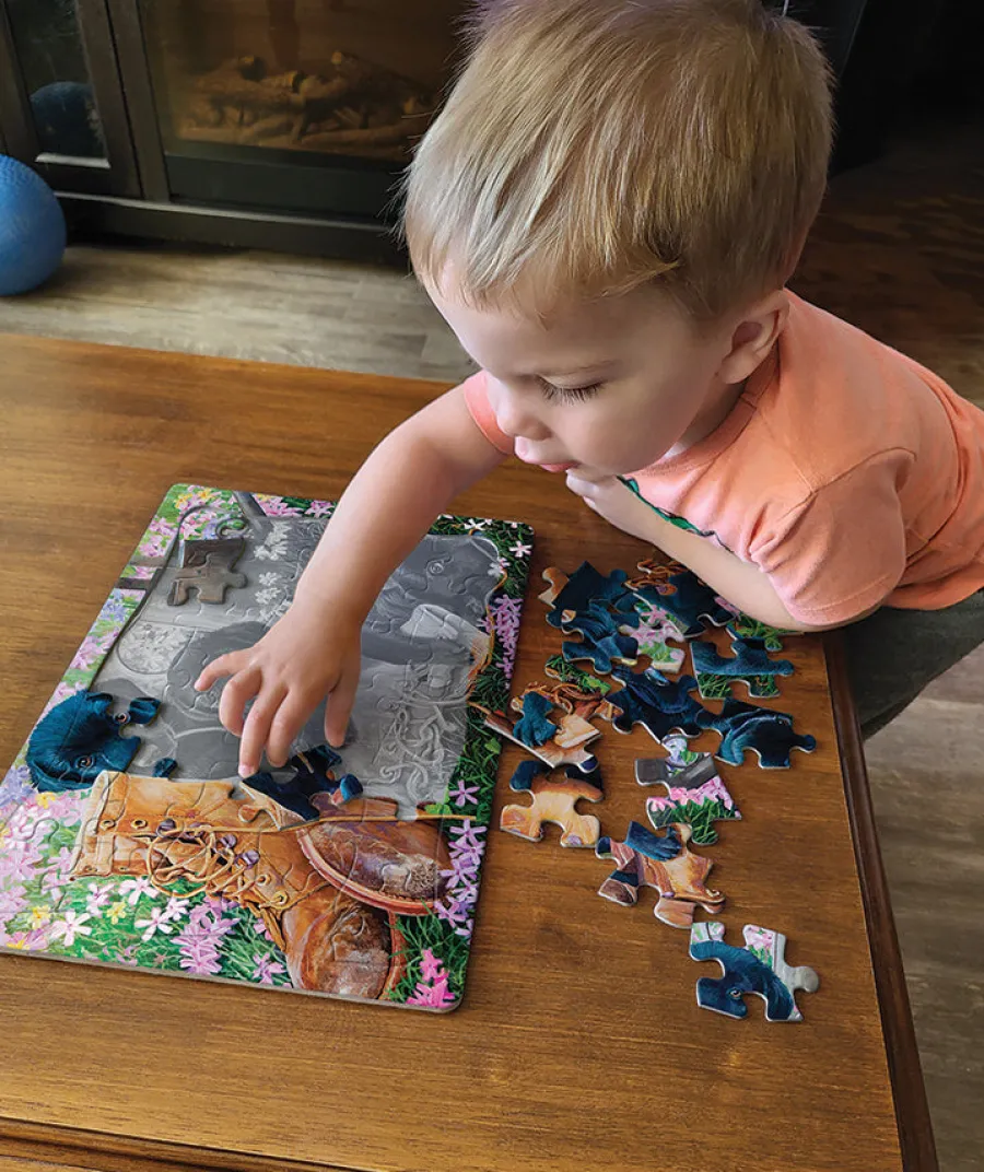 Cobble Hill Black Lab Puppies (tray) | 35 Piece Tray- Tray Puzzles | Dogs