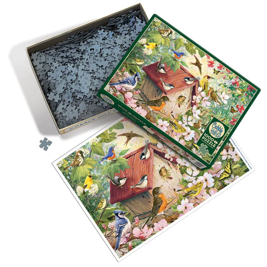 Cobble Hill Blooming Spring | 1000 Piece- 1000 Piece | Birds