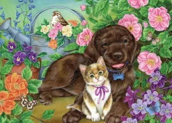 Cobble Hill Calico and Chocolate (tray) | 35 Piece Tray- Tray Puzzles