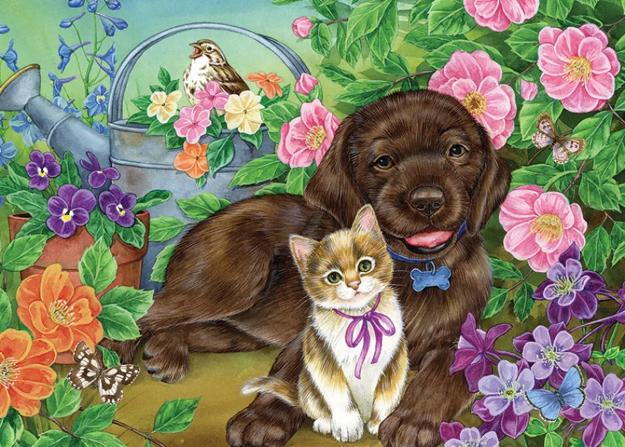 Cobble Hill Calico and Chocolate (tray) | 35 Piece Tray- Tray Puzzles
