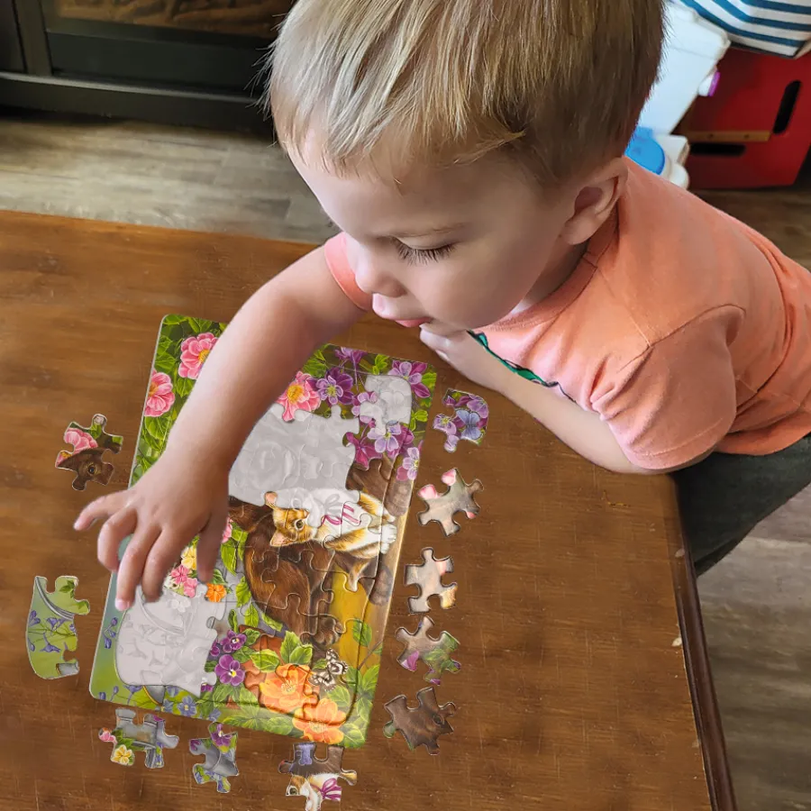 Cobble Hill Calico and Chocolate (tray) | 35 Piece Tray- Tray Puzzles
