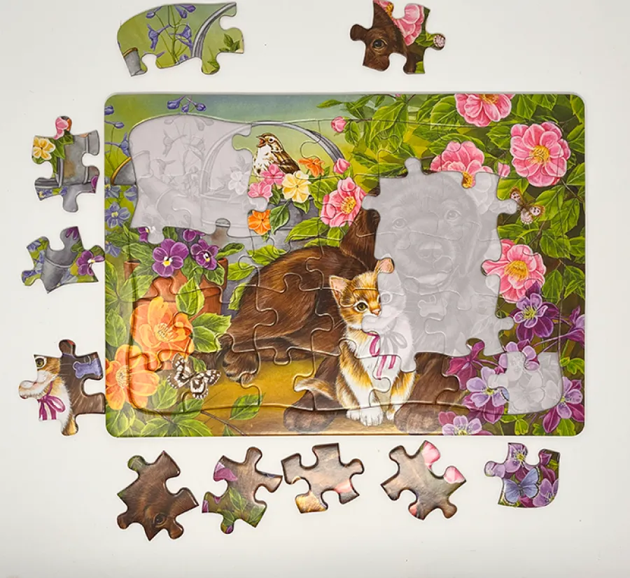 Cobble Hill Calico and Chocolate (tray) | 35 Piece Tray- Tray Puzzles