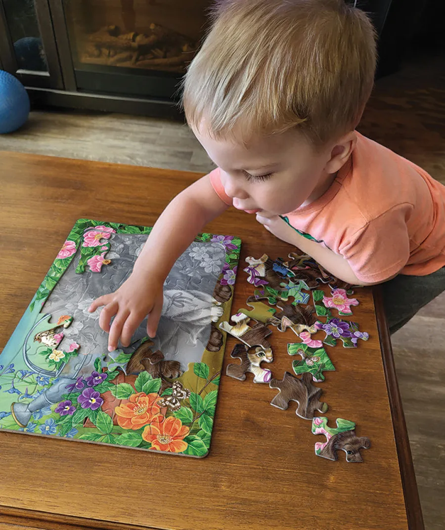 Cobble Hill Calico and Chocolate (tray) | 35 Piece Tray- Tray Puzzles