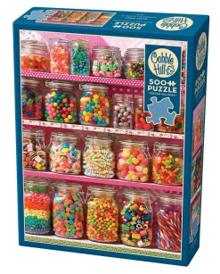 Cobble Hill Candy Shelf | 500 Piece- 500 Piece | Collage - Variety