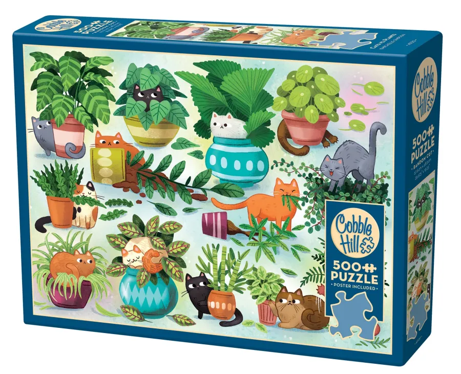 Cobble Hill Cats vs. Plants | 500 Piece- 500 Piece | Cats