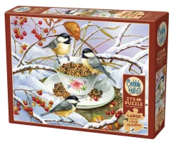 Cobble Hill Chickadee Tea | Easy Handling 275 Piece- Easy Handling 275 | Birds