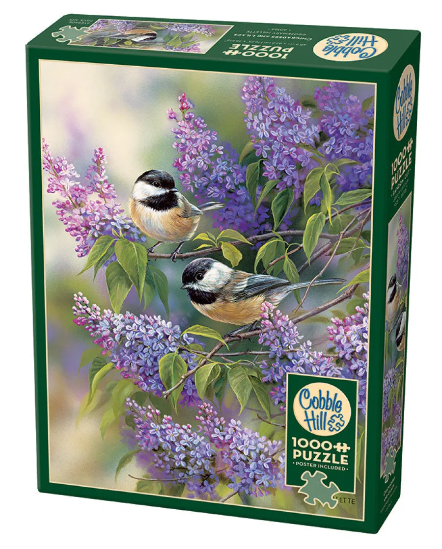 Cobble Hill Chickadees and Lilacs | 1000 Piece- 1000 Piece | Birds