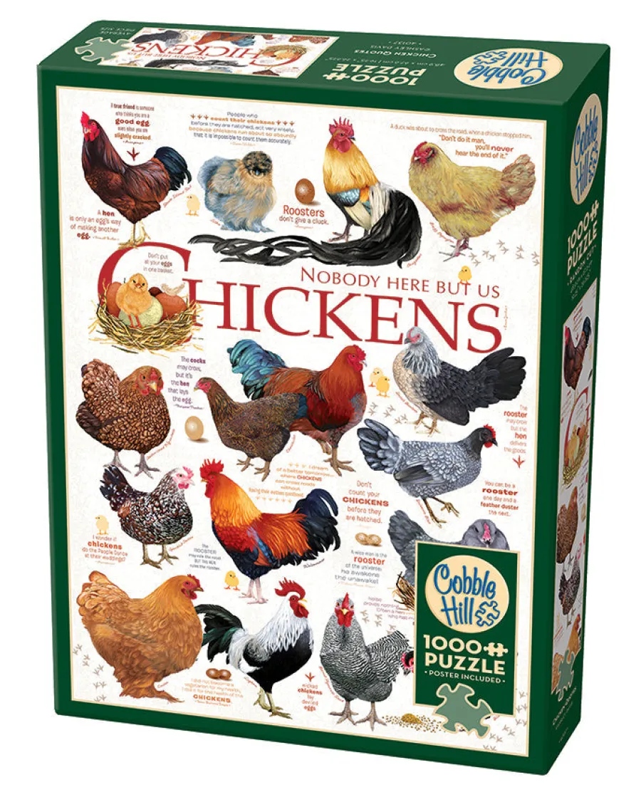 Cobble Hill Chicken Quotes | 1000 Piece- 1000 Piece | Farm