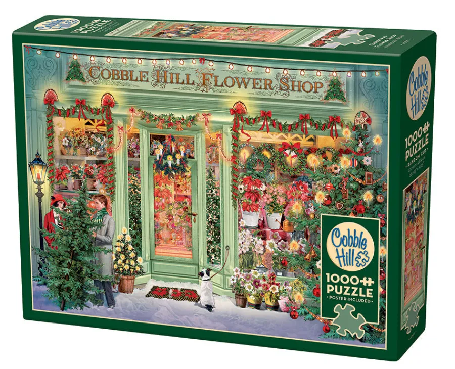 Cobble Hill Christmas Flower Shop | 1000 Piece- 1000 Piece | Townscape
