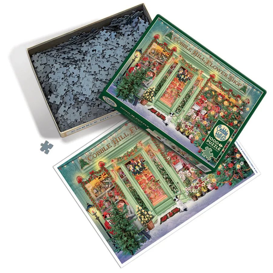 Cobble Hill Christmas Flower Shop | 1000 Piece- 1000 Piece | Townscape