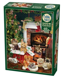 Cobble Hill Christmas Kittens | 1000 Piece- 1000 Piece | Cats