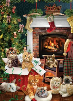 Cobble Hill Christmas Kittens | 1000 Piece- 1000 Piece | Cats