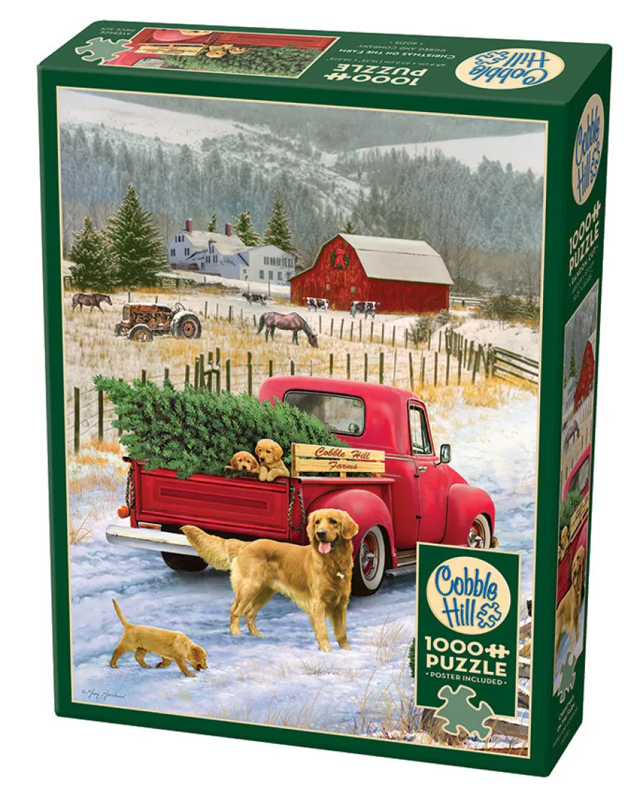 Cobble Hill Christmas on the Farm | 1000 Piece- 1000 Piece | Countryscape