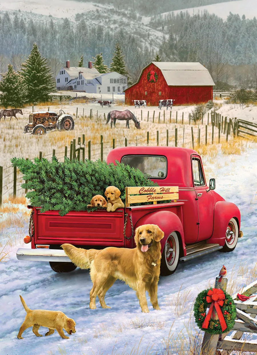 Cobble Hill Christmas on the Farm | 1000 Piece- 1000 Piece | Countryscape