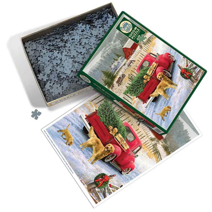 Cobble Hill Christmas on the Farm | 1000 Piece- 1000 Piece | Countryscape