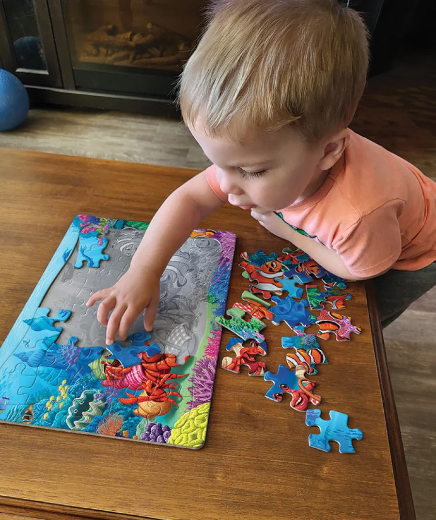 Cobble Hill Clownfish Gathering (tray) | 35 Piece Tray- Tray Puzzles | Waterscape