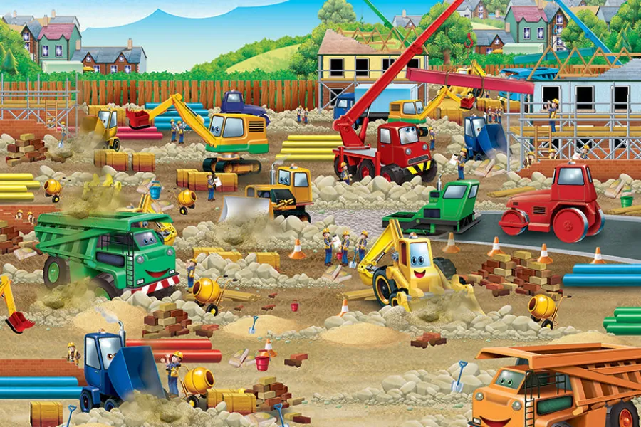 Cobble Hill Construction Zone (Floor 36pc)- Floor Puzzles | Cartoon