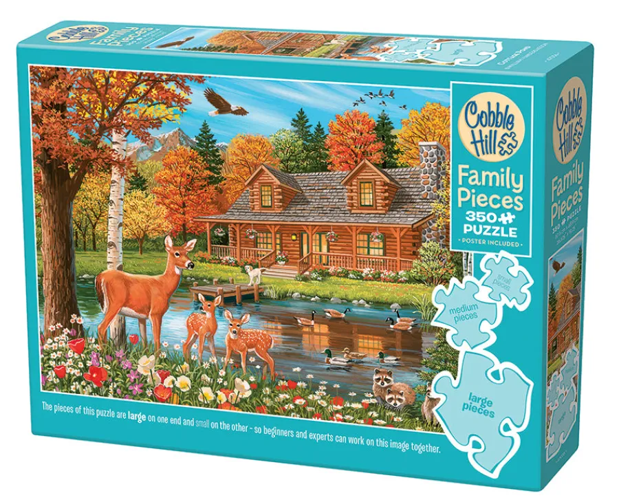 Cobble Hill Cottage Pond (Family) | Family Pieces 350- Family Pieces 350 | Countryscape