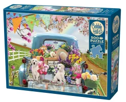 Cobble Hill Country Truck in Spring | 500 Piece- 500 Piece | Countryscape