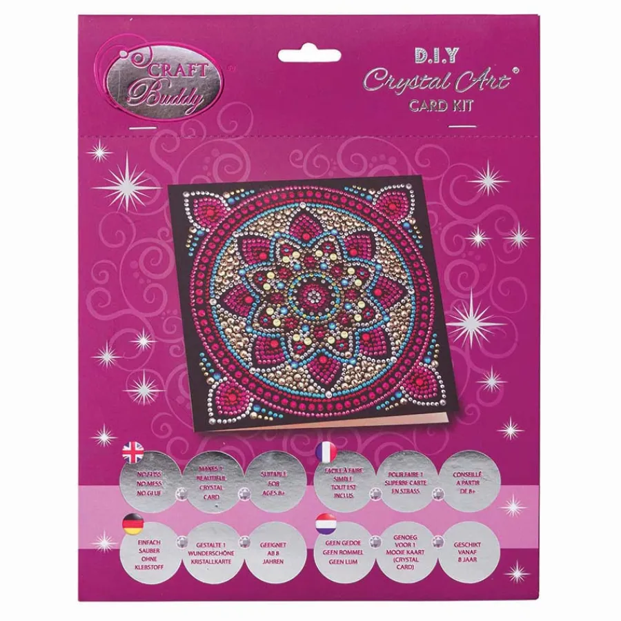 Cobble Hill Crystal Art Card Kit: Mandala- Christmas