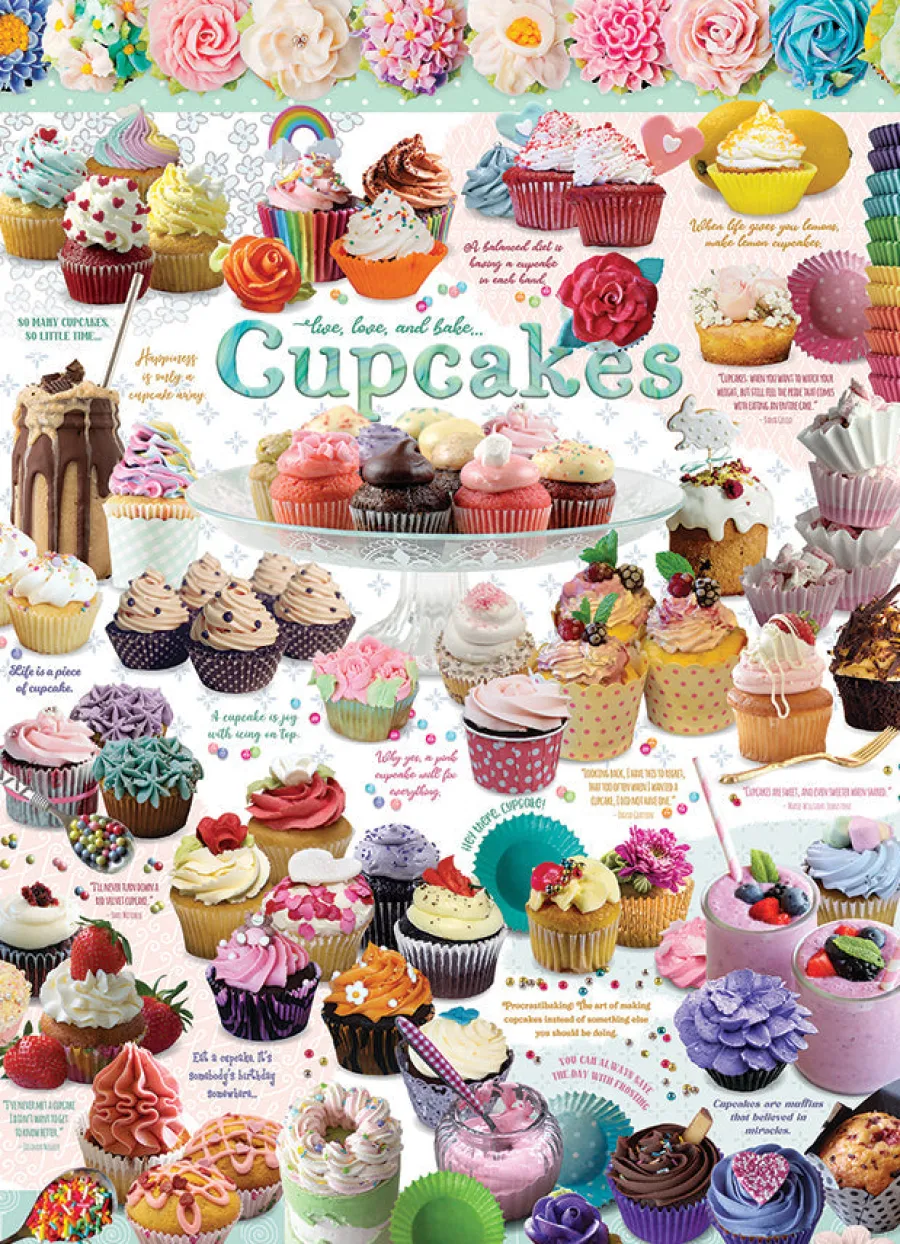 Cobble Hill Cupcake Time | 1000 Piece- 1000 Piece | Collage - Variety