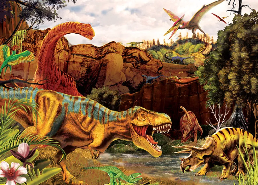 Cobble Hill Dino Story (tray) | 35 Piece Tray- Tray Puzzles