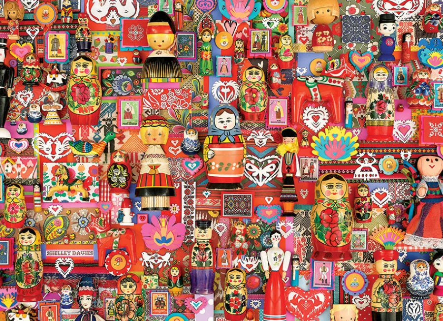 Cobble Hill Dollies | 1000 Piece- 1000 Piece | Collage - Busy