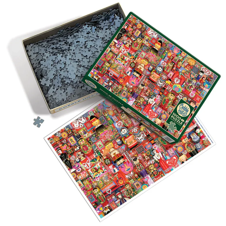 Cobble Hill Dollies | 1000 Piece- 1000 Piece | Collage - Busy
