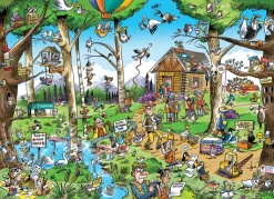 Cobble Hill DoodleTown: Birdwatcher's Paradise | 1000 Piece- 1000 Piece | Cartoon