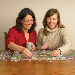 Cobble Hill DoodleTown: Catching Santa | 1000 Piece- 1000 Piece | Trains
