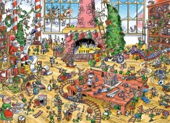 Cobble Hill DoodleTown: Elves at Work | 1000 Piece- 1000 Piece | Christmas