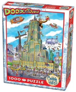 Cobble Hill DoodleTown: Empire State | Discontinued 1000 Piece (Old Big Box)- 1000 Piece | Cartoon