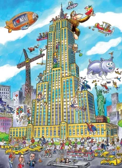 Cobble Hill DoodleTown: Empire State | Discontinued 1000 Piece (Old Big Box)- 1000 Piece | Cartoon