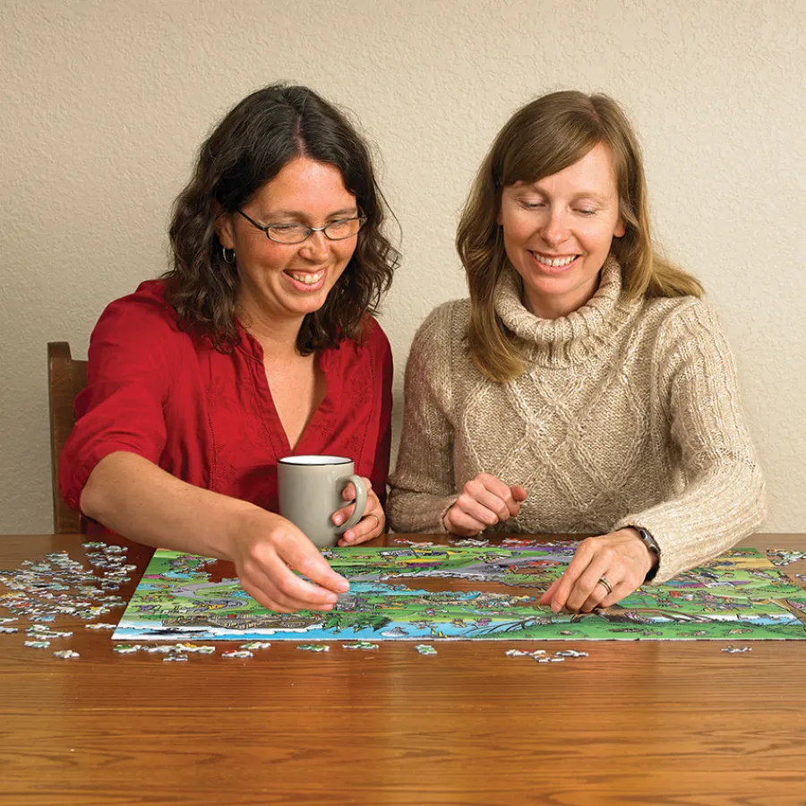 Cobble Hill DoodleTown: Par for the Course | 1000 Piece- 1000 Piece | Flying Adventures