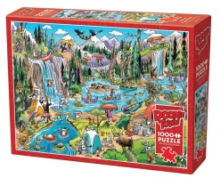 Cobble Hill DoodleTown: Portage Pandemonium | 1000 Piece- 1000 Piece | Waterscape