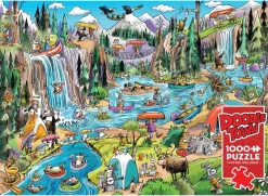 Cobble Hill DoodleTown: Portage Pandemonium | 1000 Piece- 1000 Piece | Waterscape