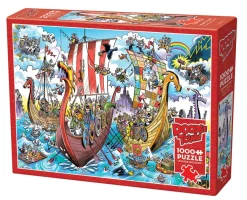 Cobble Hill DoodleTown: Viking Voyage | 1000 Piece- 1000 Piece | Waterscape
