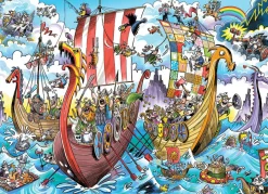 Cobble Hill DoodleTown: Viking Voyage | 1000 Piece- 1000 Piece | Waterscape