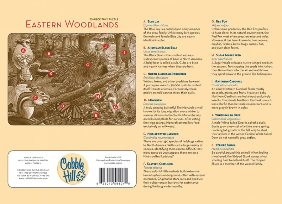 Cobble Hill Eastern Woodlands (tray) | 35 Piece Tray- Tray Puzzles | Mountainscape