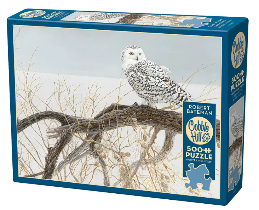 Cobble Hill Fallen Willow - Snowy Owl | 500 Piece- 500 Piece | Birds